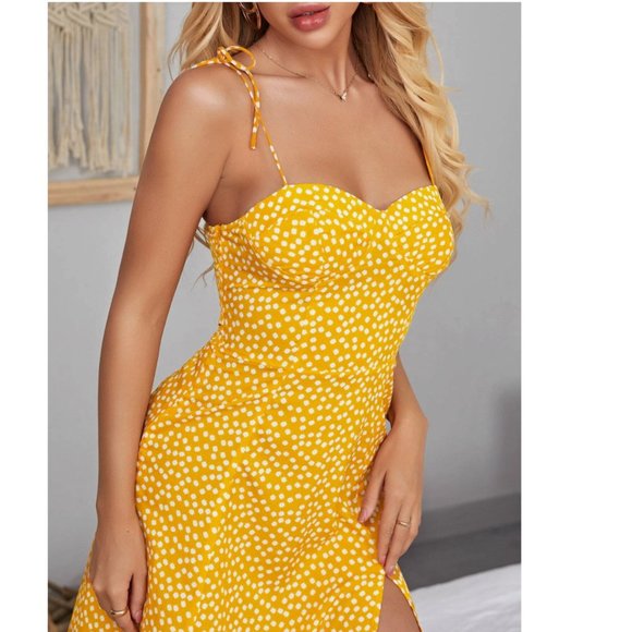 NEW Ditsy Print Floral Cami Tie Strap Dress - Picture 2 of 5